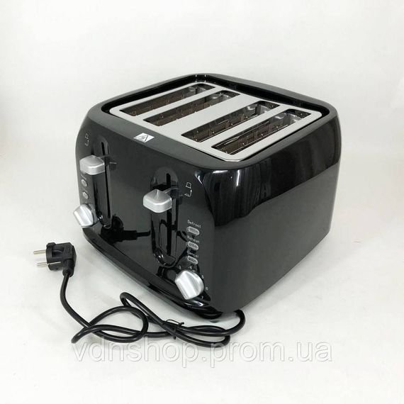 Стильний тостер на 4 скибочки Magio, Тостер електричний на 2 грінки для підсмажування хліба XZ-62 | Зображення 9