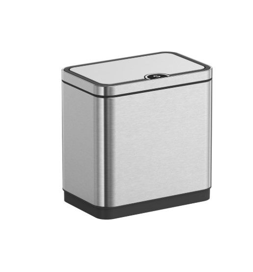 Відро для сміття сенсорне прямокутне Koer TC-020212-02 12 л нержавійка (KR5584) | Зображення 3