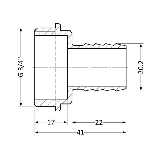 Штуцер Thermo Alliance Standart 20х3/4" НР SD4272020 | Зображення 1