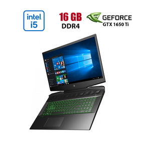 Игровой ноутбук HP Pavilion Gaming 15-dk1001ua / 15.6" (1920x1080) IPS / Intel Core i5-10400H (4 (8) ядра по 2.6 - 4.6 GHz) / 16 GB DDR4 / 256 GB SSD / nVidia GeForce GTX 1650 Ti, 4 GB GDDR6, 128-bit / WebCam б/у