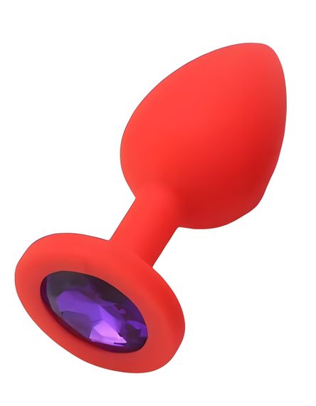 Силіконова анальна пробка із кристалом SKN KSIL-19S ( розмір S ) sexstyle