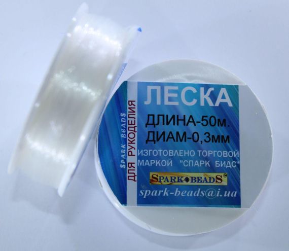 Волосінь мононитка, діаметр 0,3 мм, прозора 50 м | Зображення 1