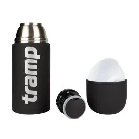 Термос для чаю та кави Tramp чорний питний термос для води Soft Touch похідний термос із неіржавкої сталі Трамп 750 мл