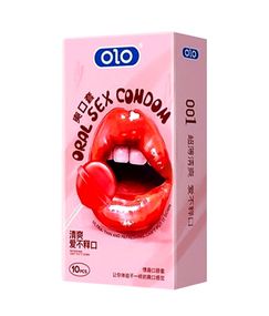 Презервативы ультра тонкие OLO со вкусом клубники и гиалуроновой кислотой(цена за 10 шт. в упаковке) sexstyle