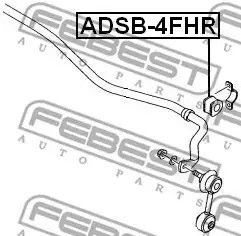 Втулка заднього стабілізатора, FEBEST (ADSB4FHR) | Зображення 3