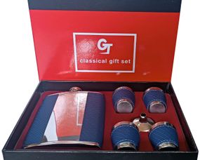 Подарочный набор 6в1 "GT" Фляга, 4 рюмки, лейка GT-17-3