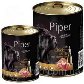 Влажный корм для собак Dolina Noteci Piper с куриными сердцами и коричневым рисом 400 г