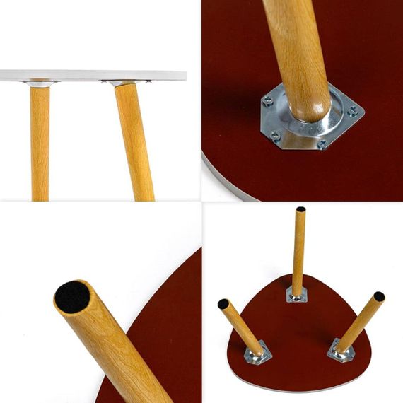 Столик журнальний трикутний 40х40х31см Білий SW-00003365 | Зображення 3