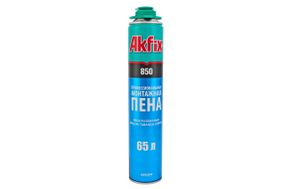 Пена монтажная Akfix - профи MEGA 850 мл (65 л), летняя (850) (FA007)