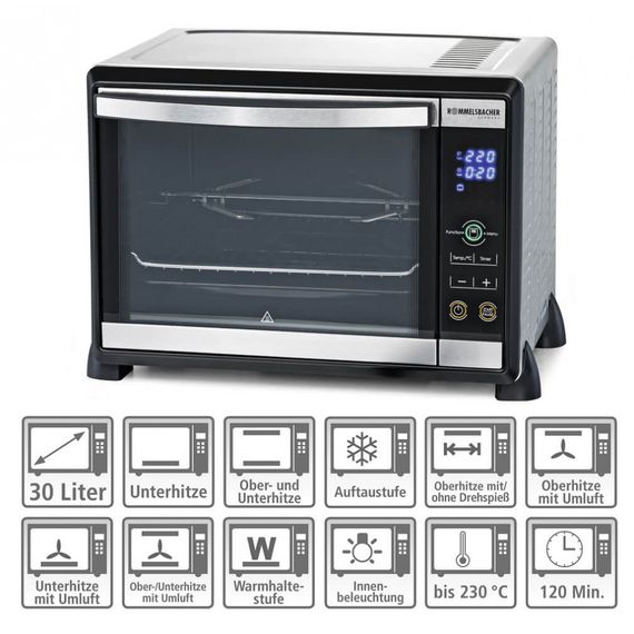 Електропіч з грилем Rommelsbacher BGE 1580/E, 30л | Зображення 1