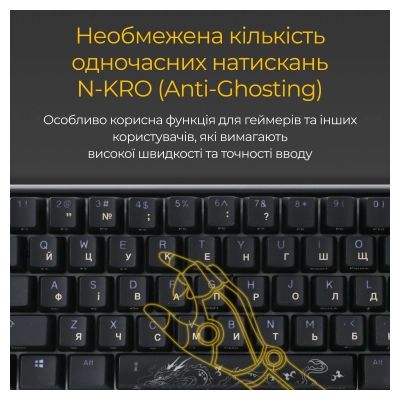 Клавиатура Ducky One 3 SF Cherry MX Red RGB UA USB Black (DKON2167ST-RUAPXCLAWSC1) | Зображення 3