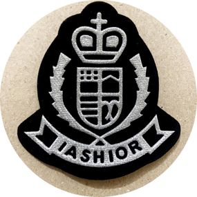 Нашивка на одяг (термо) Iashior 71*76 мм Срібляста