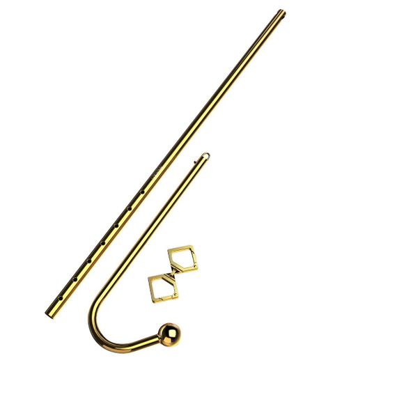 Анальний гак LOCKINK Golden Adjustable Anal Hook Set Sex Aura | Зображення 1