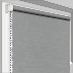 Рулонна штора Rolets Льон 1-7389-925 92.5x170 см відкритого типу Срібна