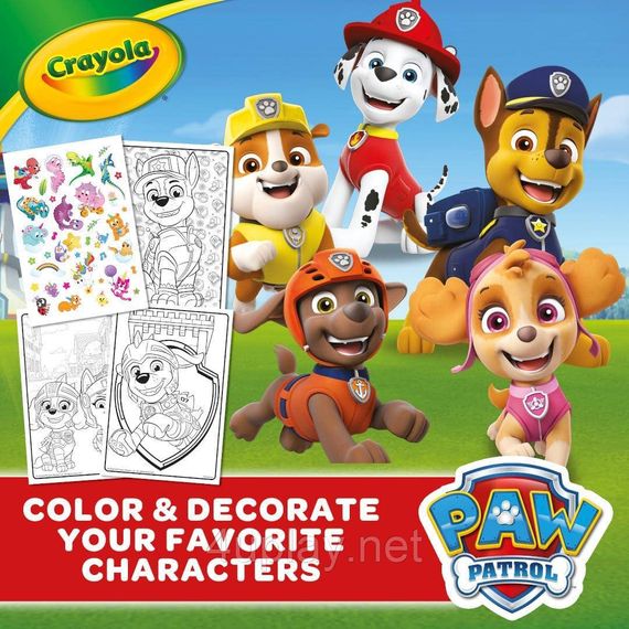 Большая книга раскраска Крайола Щенячий патруль 288 страниц Оригинал Crayola PAW Patrol Coloring Book | Зображення 3
