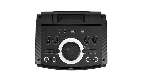 Акумуляторна акустична система XPRO HS-TD1020 колонка валіза 300Вт USB, SD, FM радіо, Bluetooth, 2 радіомікрофони, ДУ (MER-15697) | Зображення 4