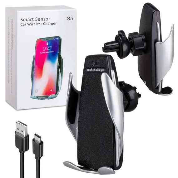 Автомобільний тримач із бездротовою зарядкою Penguin Smart Sensor S5 / Тримач заряджання для телефону в машину | Зображення 8