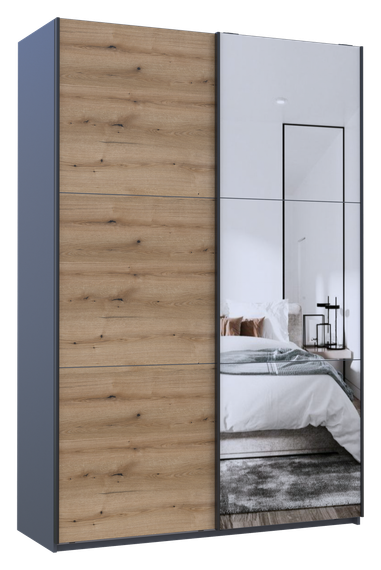 Шкаф-купе двухдверный Doros G-Caiser 160х60х240 см Графит/Дуб евок/1 Зеркало (DRS-011038) | Зображення 2