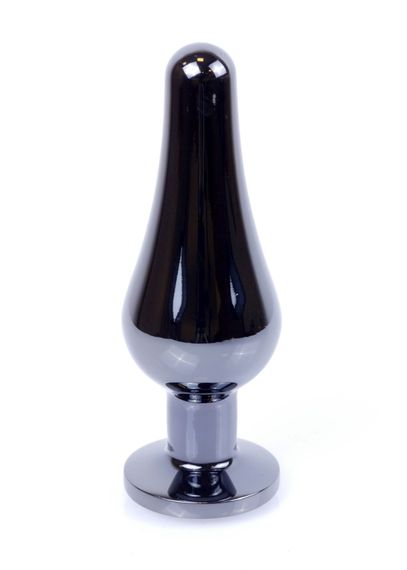 Анальна пробка - Jewellery Dark Silver BUTT PLUG- Black | Зображення 6