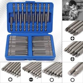 Набор бит магнитных 50шт в чемодане  SOCKET SET ES-50 Голубой