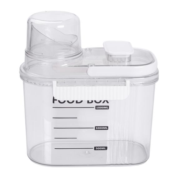 Контейнер для зберігання сипучих продуктів 20х11х22 см з дозатором і мірною шкалою ємність для круп 2л HP-27-13 | Зображення 4