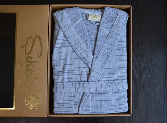 Жіночий халат Sikel Gri з капюшоном M