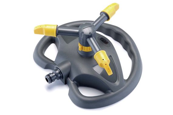 Дождеватель круговой с вращающейся головкой на пластиковой базе СИЛА