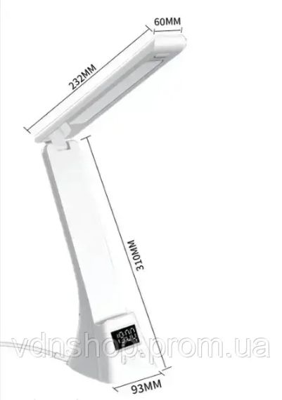 Настольная LED лампа с часами и беспроводной зарядкой для телефона TYV-2088 | Зображення 1