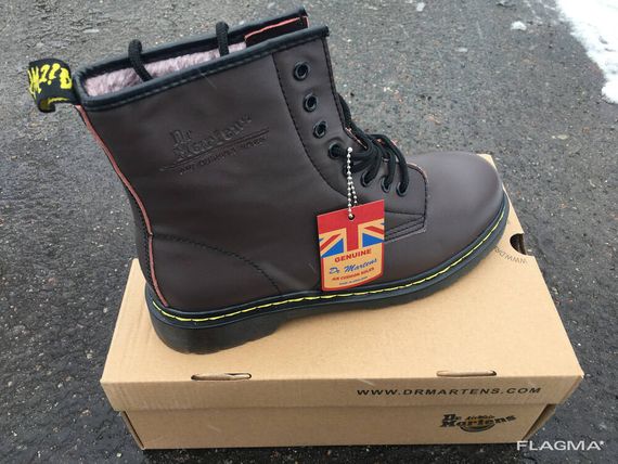 Ботинки с мехом Dr.Martens 1460 (Коричневые) Размер 41 42 43 44 45 | Зображення 2
