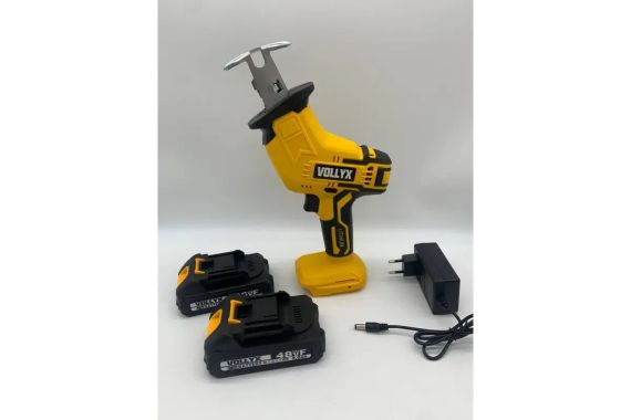 Портативная аккумуляторная сабельная пила лобзик 48V 2АКБ YELLOW | Зображення 1