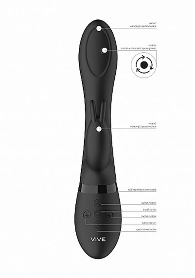Силіконовий вібратор-кролик Mira - Spinning G-spot Rabbit з ротацією та стимуляцією точки G Sex Aura | Зображення 3