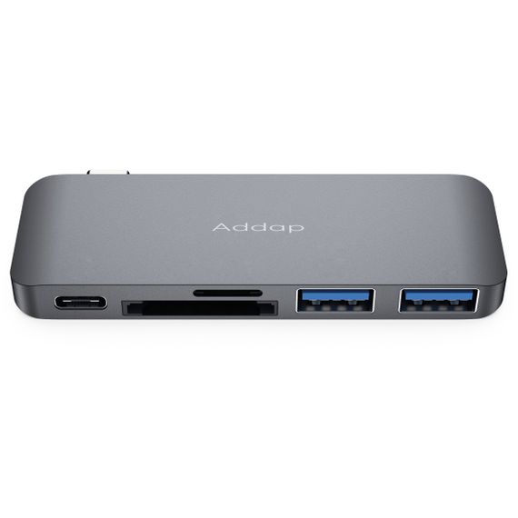 Мультифункциональный USB Type-C хаб Addap MH-07 | концентратор для ноутбука 5в1: USB 3,0 + SD + MicroSD + Type-C | Зображення 3