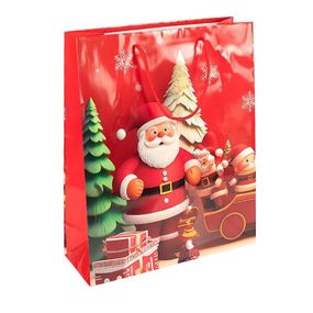 Пакет подарочный "Новый год" 2571-2-1 размер 26х32х10 см