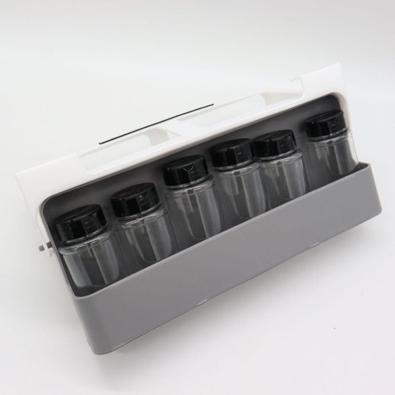 Подвесной органайзер для специй с 6 баночками, SPICE RACK / Кухонная полка для приправ / Набор баночек для | Зображення 4