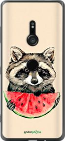 Чохол на Sony Xperia XZ3 H9436 Єнотик з кавуном "4605u-1540-2448"
