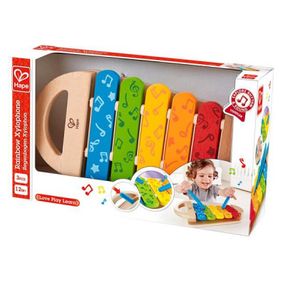 Музыкальная игрушка Hape деревянный ксилофон Радуга (E0606)