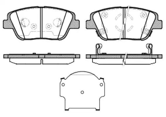 Колодки передні гальмівні HYUNDAI SONATA V (NF)/KIA OPTIMA 2.0 12-, WOKING (P1523302) | Зображення 3