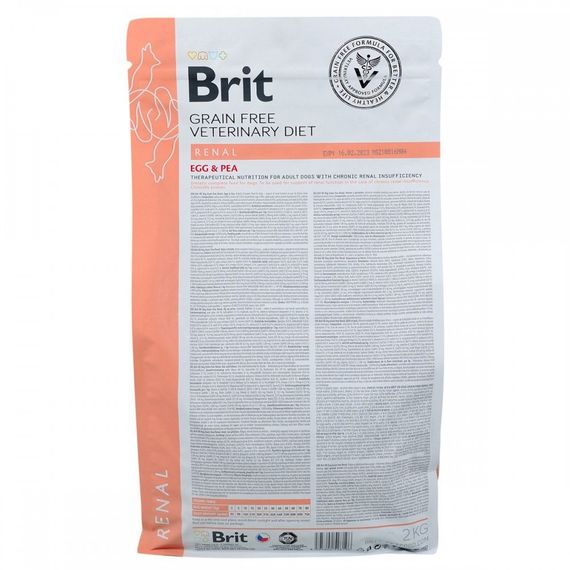 Корм сухий Brit Grain Free VetDiet Dog Renal для собак з нирковою недостатностью з яйцем горохом та гречкою 2 кг | Зображення 5