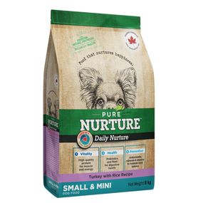 Сухой корм с индейкой для собак малых пород Pure Nurture Daily Nurture Dog Small & Mini Turkey, 8 кг