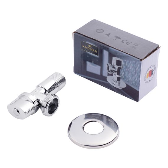 Кран приладовий Kroner KRP Eckventil C202 1/2"х3/4" ЗЗ (CV027380) | Зображення 1