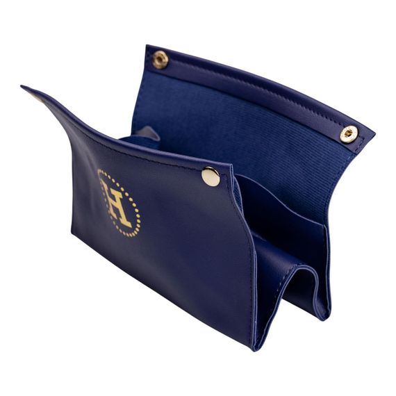 Серветниця з еко шкіри 20×7.5×11.5 см для серветок на кнопках Синій HP-3-213BL | Зображення 4