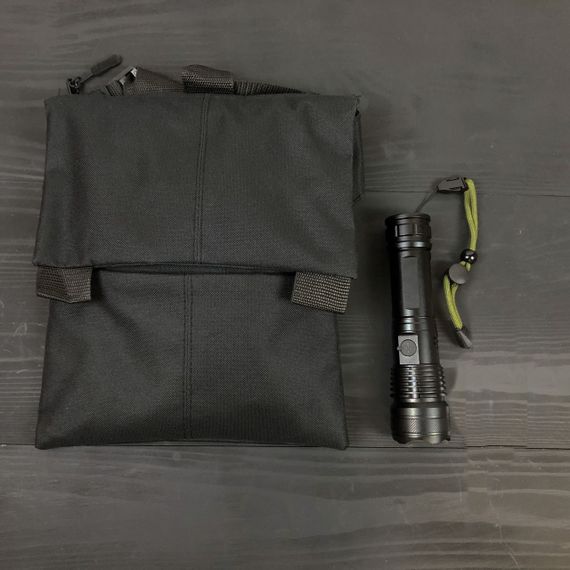 Набір: Сумка з кобурою + ліхтар тактичний DM-674 POLICE BL-X71-P50