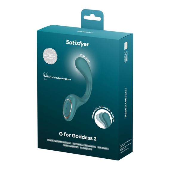 Вагінально-кліторальний вібратор Satisfyer G for Goddess 2 Bottle Green, 2 мотори | Зображення 4