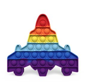 Антистресс игрушка Pop It Самолет радуга пупырка 5077