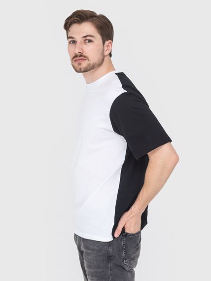 Футболка чоловіча чорно-біла, 2XL | Зображення 2