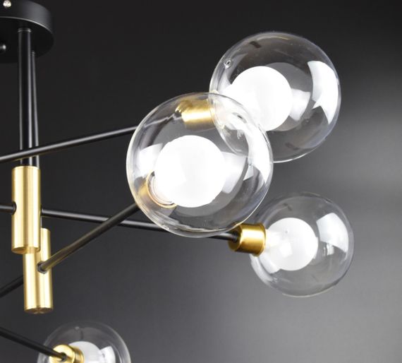 Люстра стельова на 8 лампочок 26421 Бронза 38х80х80 см. | Зображення 2