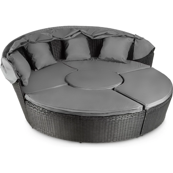 Садові меблі Outtec Round Lounge Chairs чорно-графітові | Зображення 3