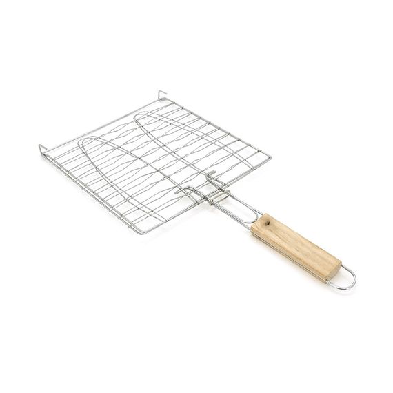 Решетка-гриль для рыбы,двойная,22х22 cm,нержавеющая сталь | Зображення 2