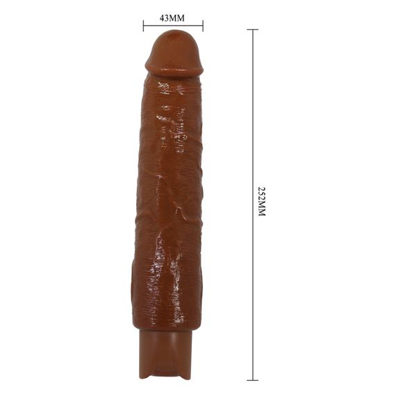 Реалістичний вібратор - Pretty Love Soren Realistic Vibrating Dildo Brown Sex Aura | Зображення 8