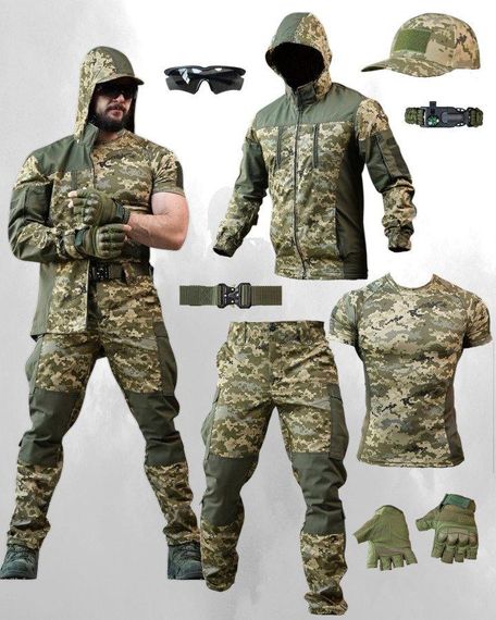 Літній тактичний костюм горка піксель 8в1 ПП7568